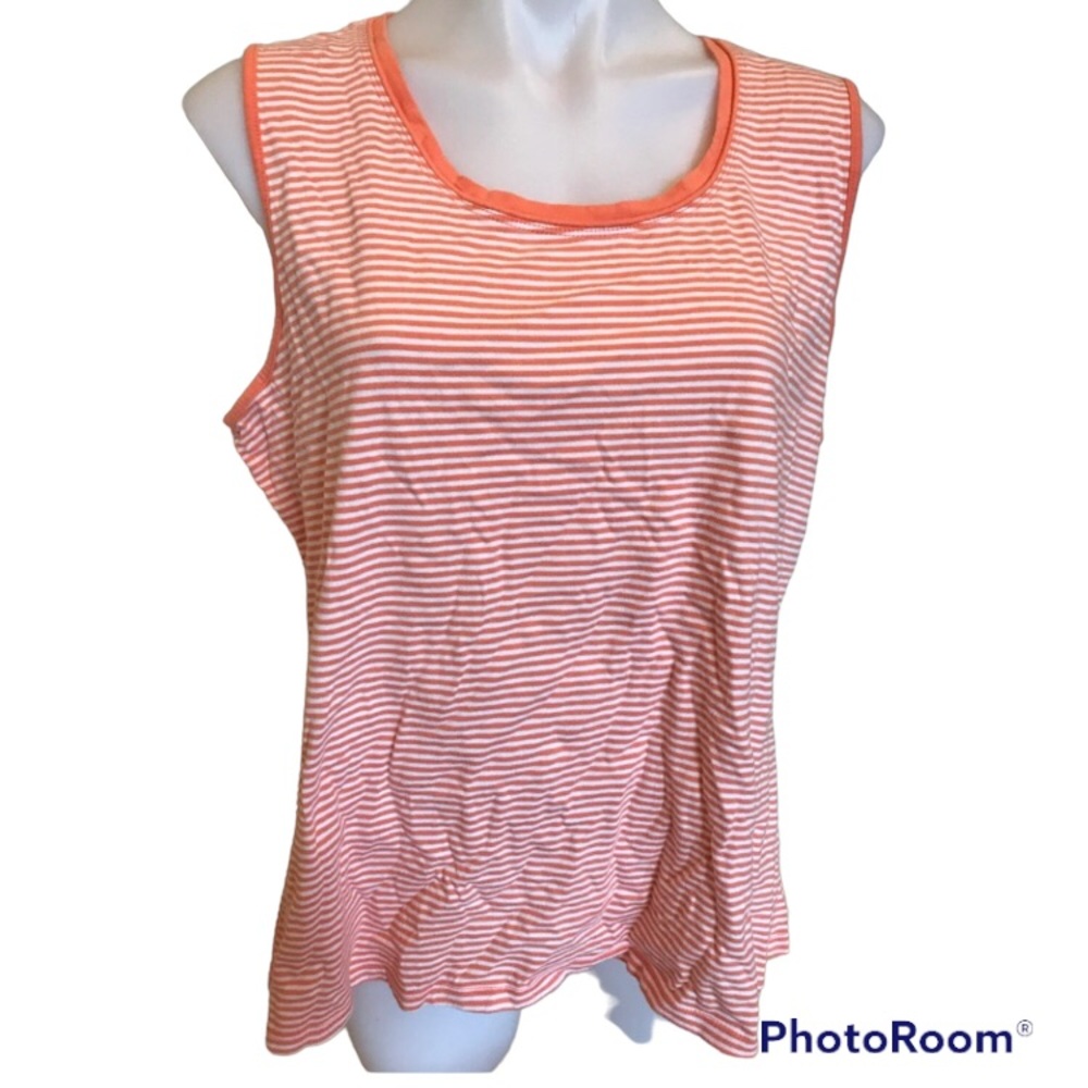 Peach Striped Tank Top